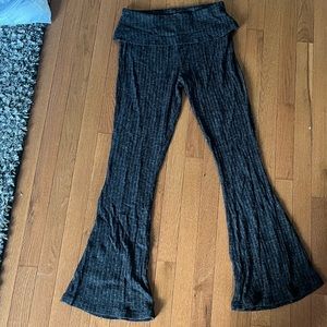 Ribbed flare pants